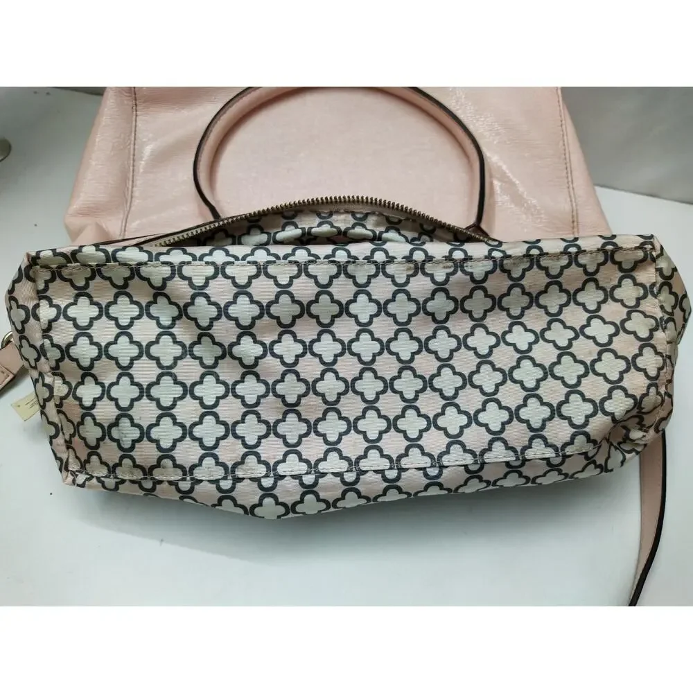 Kate Spade Court Jeanne Beacon Pink Leather Double Handles Satchel Bag